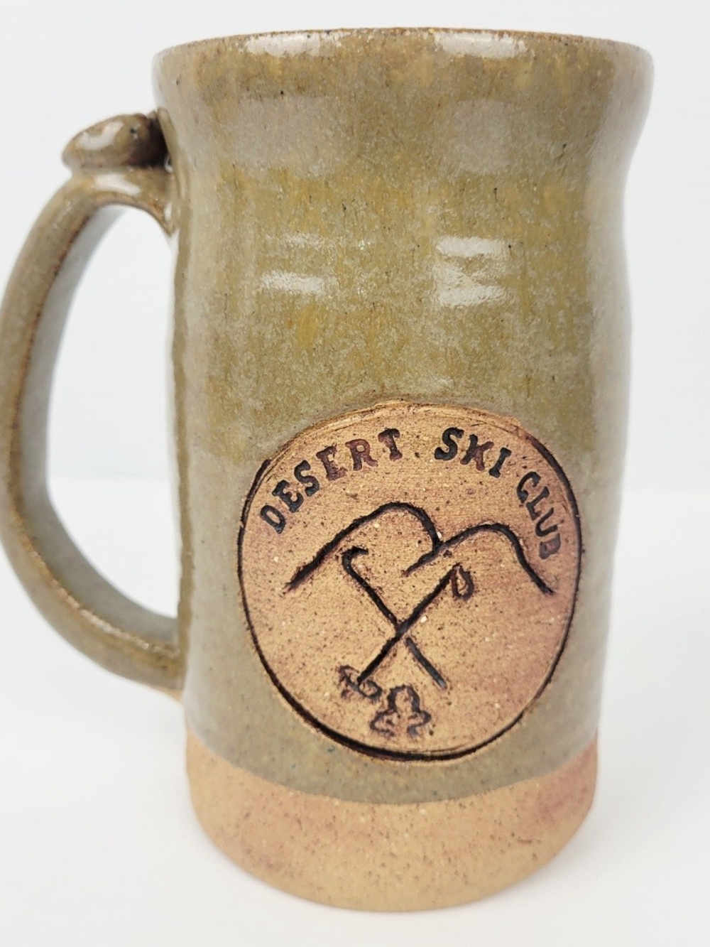 Vintage 70s 1976~Desert Ski Club~Stoneware Mug Cup~Tri-Cities Washington~Signed